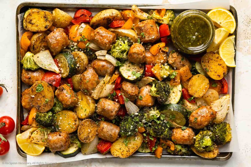 Sheet-Pan Sausage and Veggies