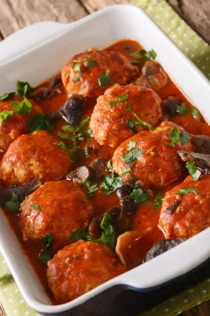 Mushroom Beef Meatballs