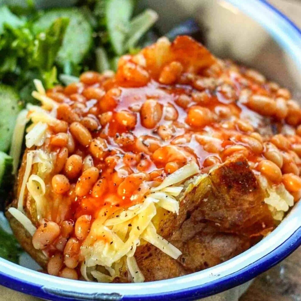 Cheese and Baked Beans Jacket Potato