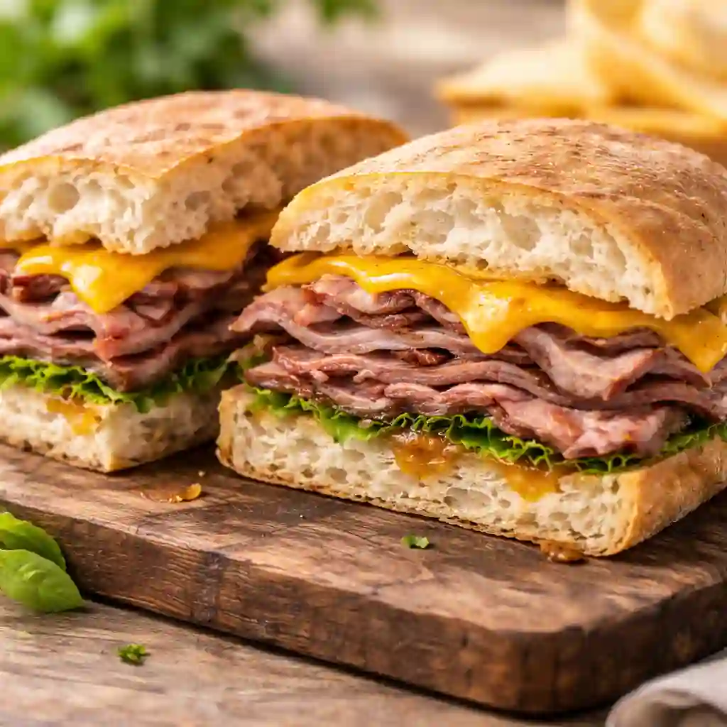 Roast Beef and Cheddar Sandwich