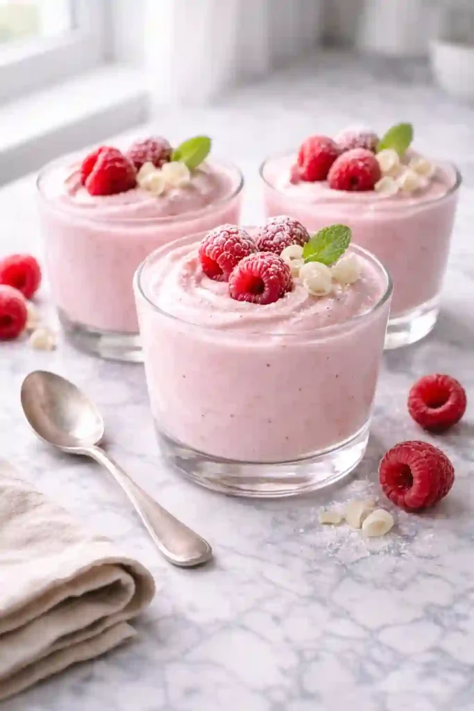 Light Cottage Cheese Raspberry Mousse