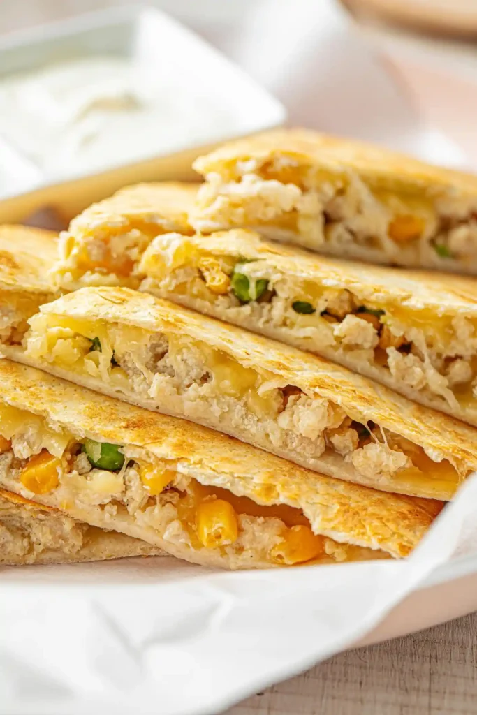 Chicken Quesadilla Triangles