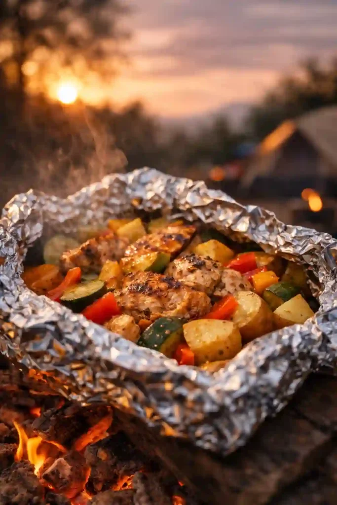 Foil Packet Chicken and Veggies