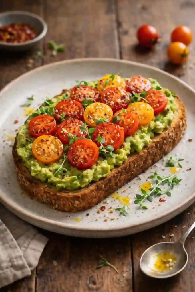 Avocado Toast with Cherry Tomatoes