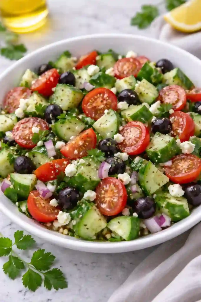 Mediterranean Cucumber Tomato Salad
