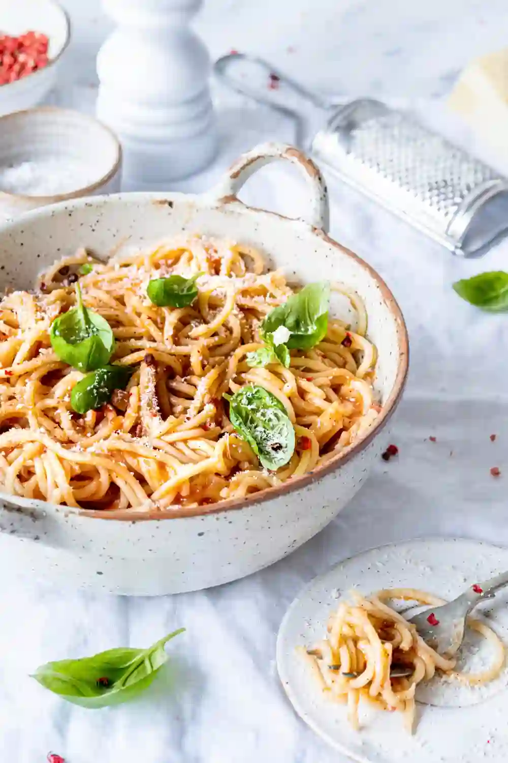 Anchovy Garlic Spaghetti