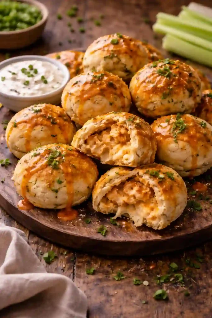 Buffalo Chicken Biscuit Bombs