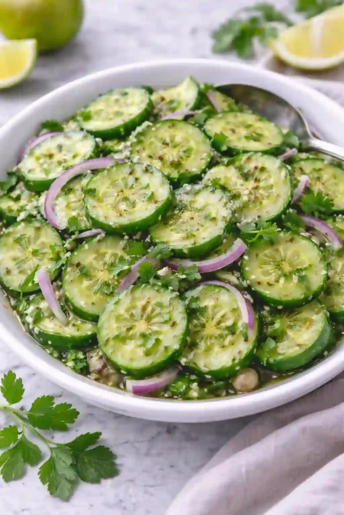  Sweet & Tangy Honey Lime Cucumber Salad