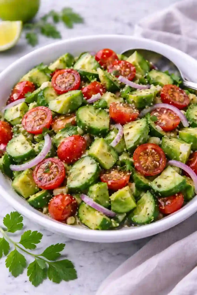 Cucumber Avocado Summer Salad