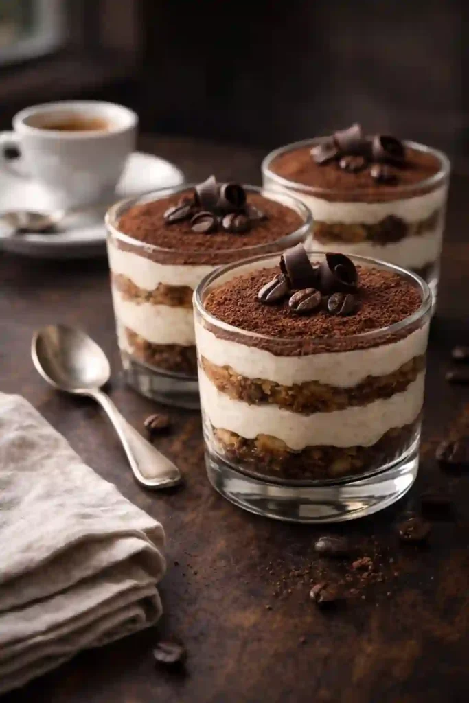 Mini Cottage Cheese Tiramisu Cups
