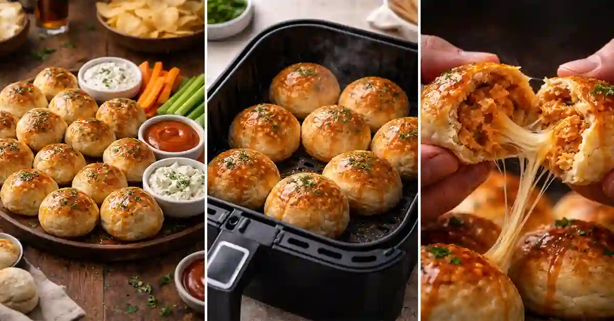Buffalo Chicken Biscuit Bombs recipe