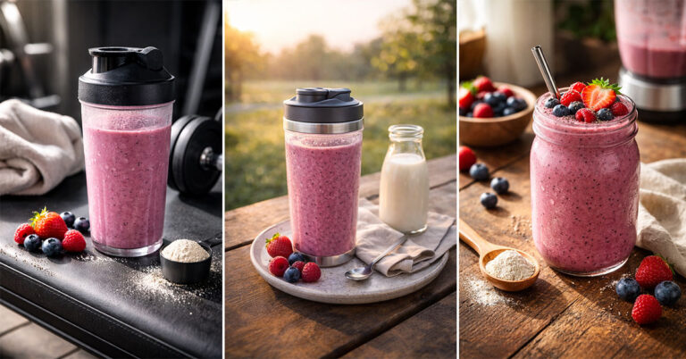 Mixed Berry Protein Breakfast Shake