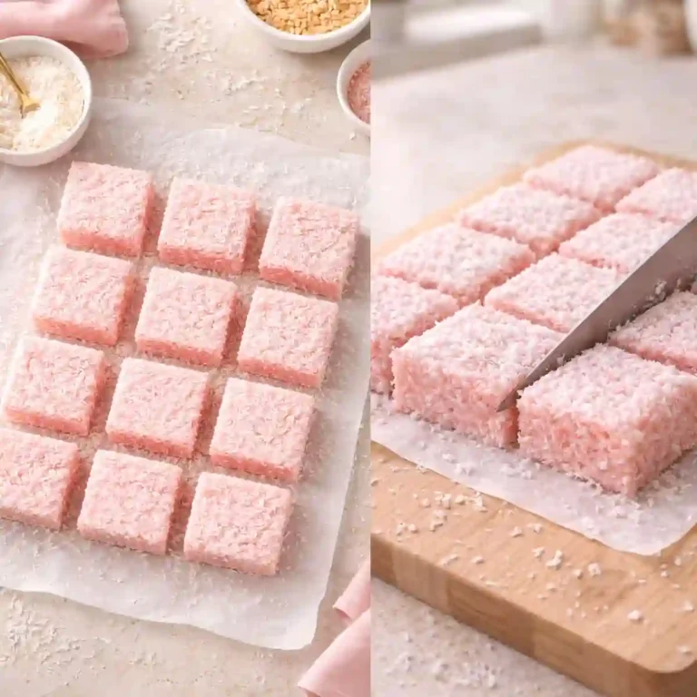 Pink Coconut Snowball Bars