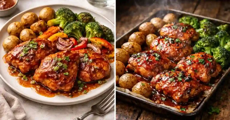 Sheet Pan Honey Buffalo Chicken