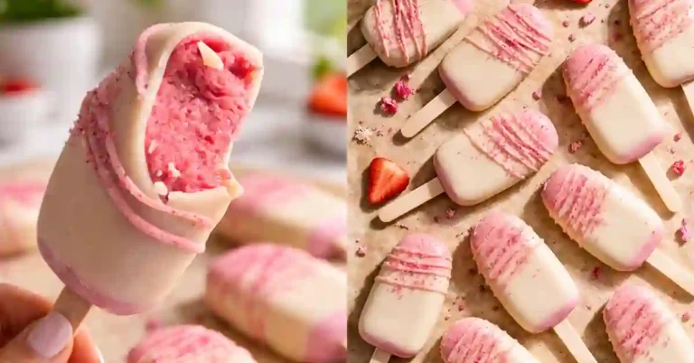 Strawberry Frozen Yogurt Bars