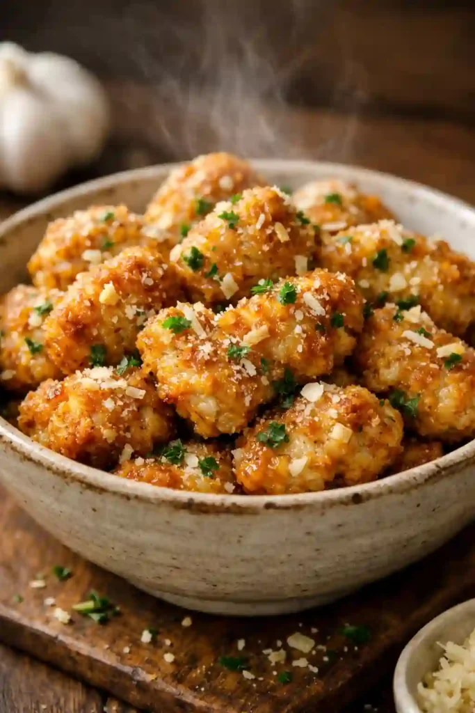 baked garlic parmesan boneless wings recipe