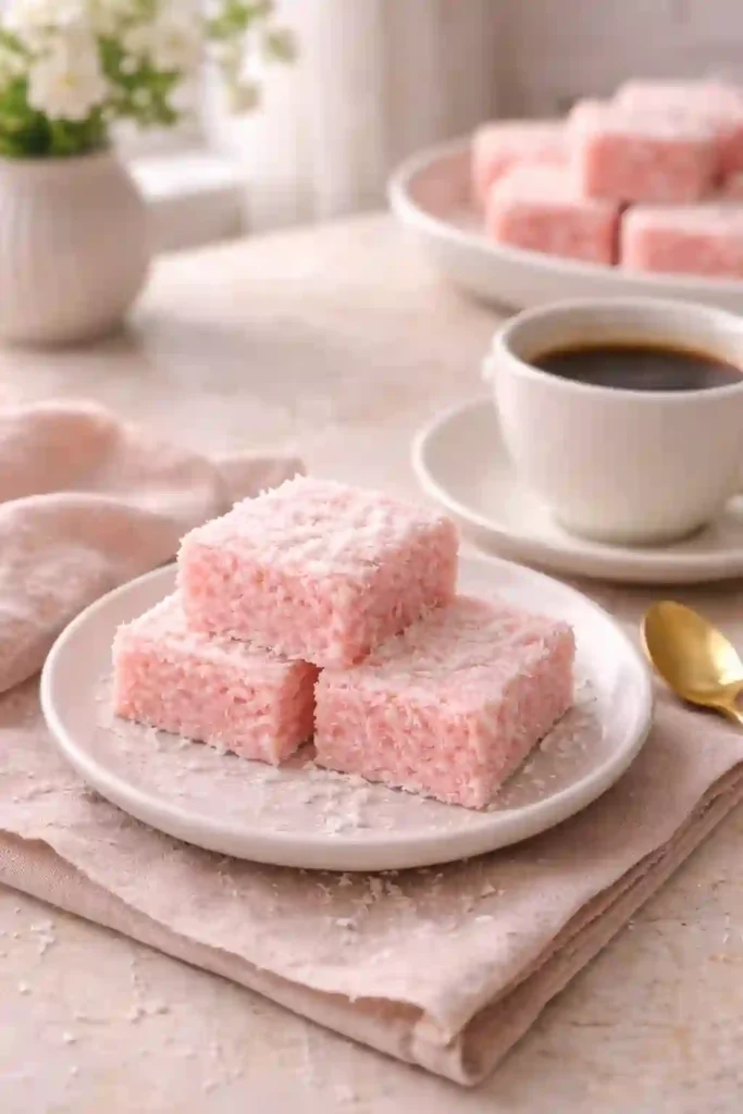 coconut bar pink and white