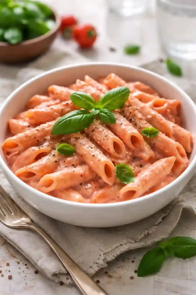 creamy vegan pink pasta recipe