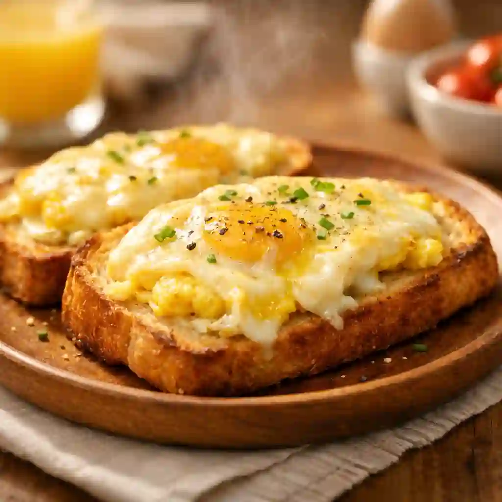 egg and cheese toasts
