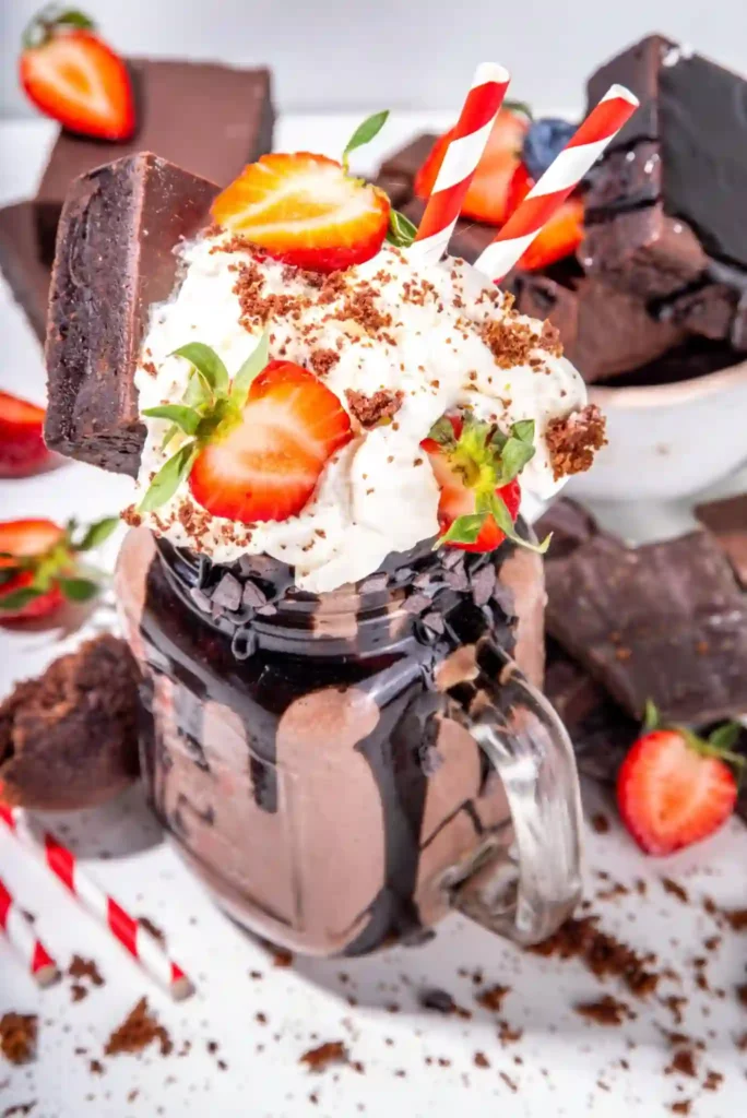 how to make a brownie batter milkshake