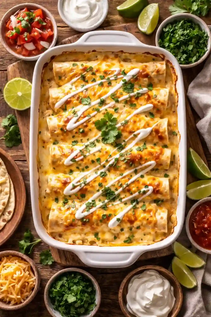 keto creamy chicken enchiladas