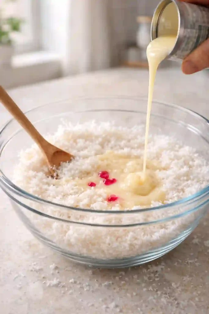 pink coconut cake balls