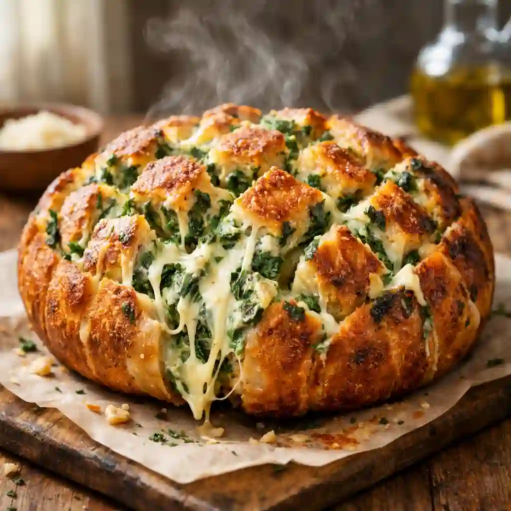 spinach artichoke pull apart recipe