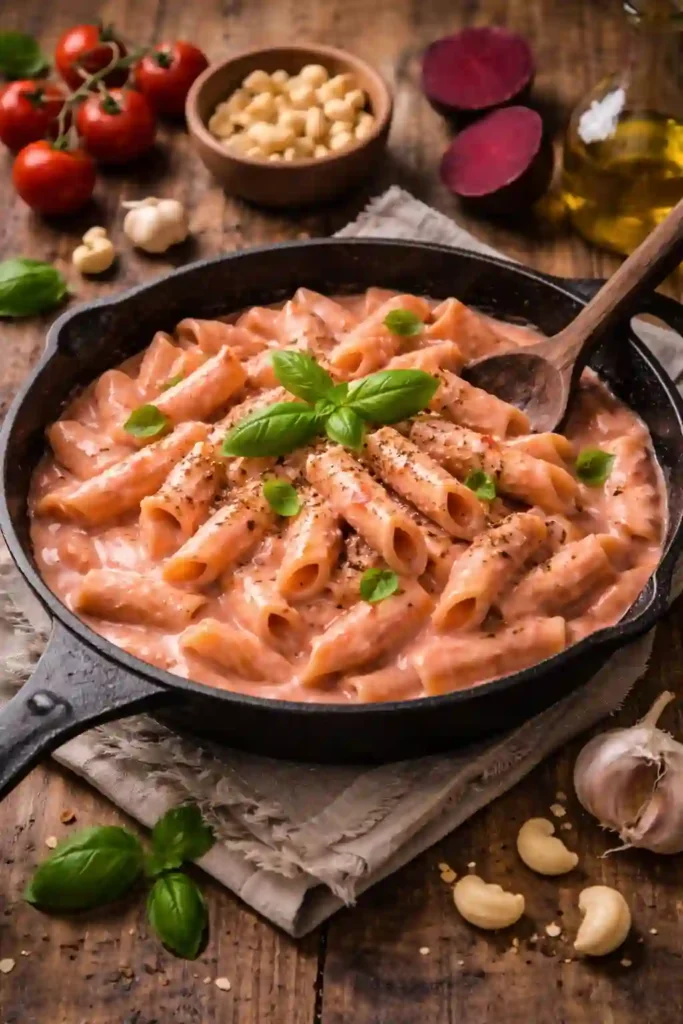 vegan pasta pink sauce