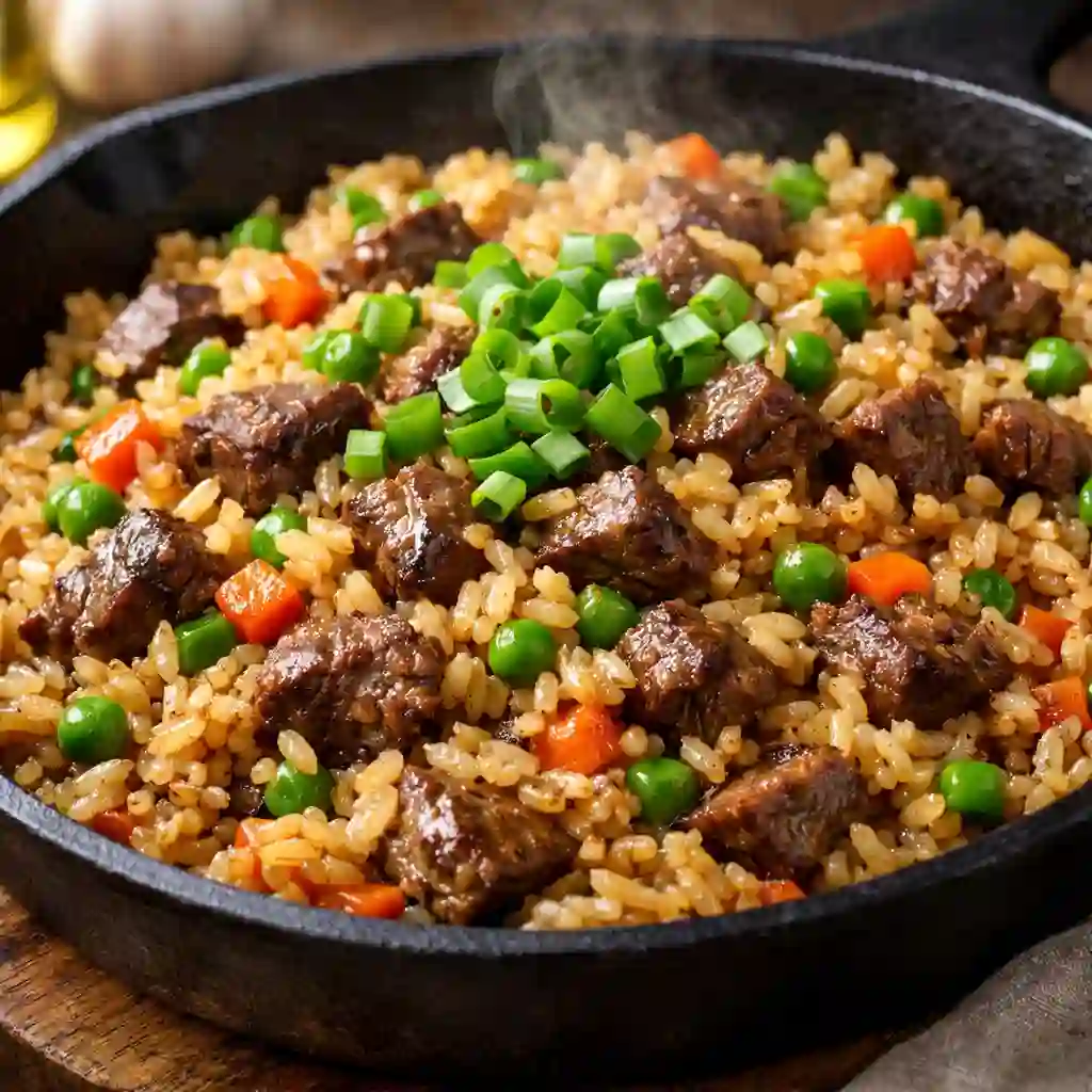 Garlic Butter Steak Fried Rice