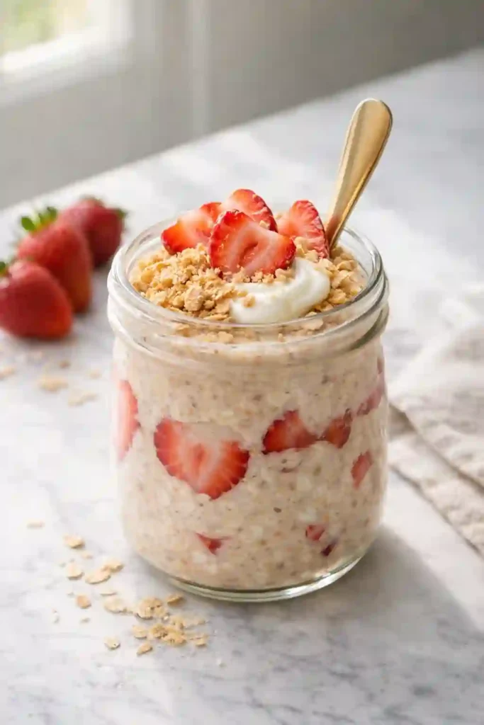 Strawberry Cheesecake Overnight Oats