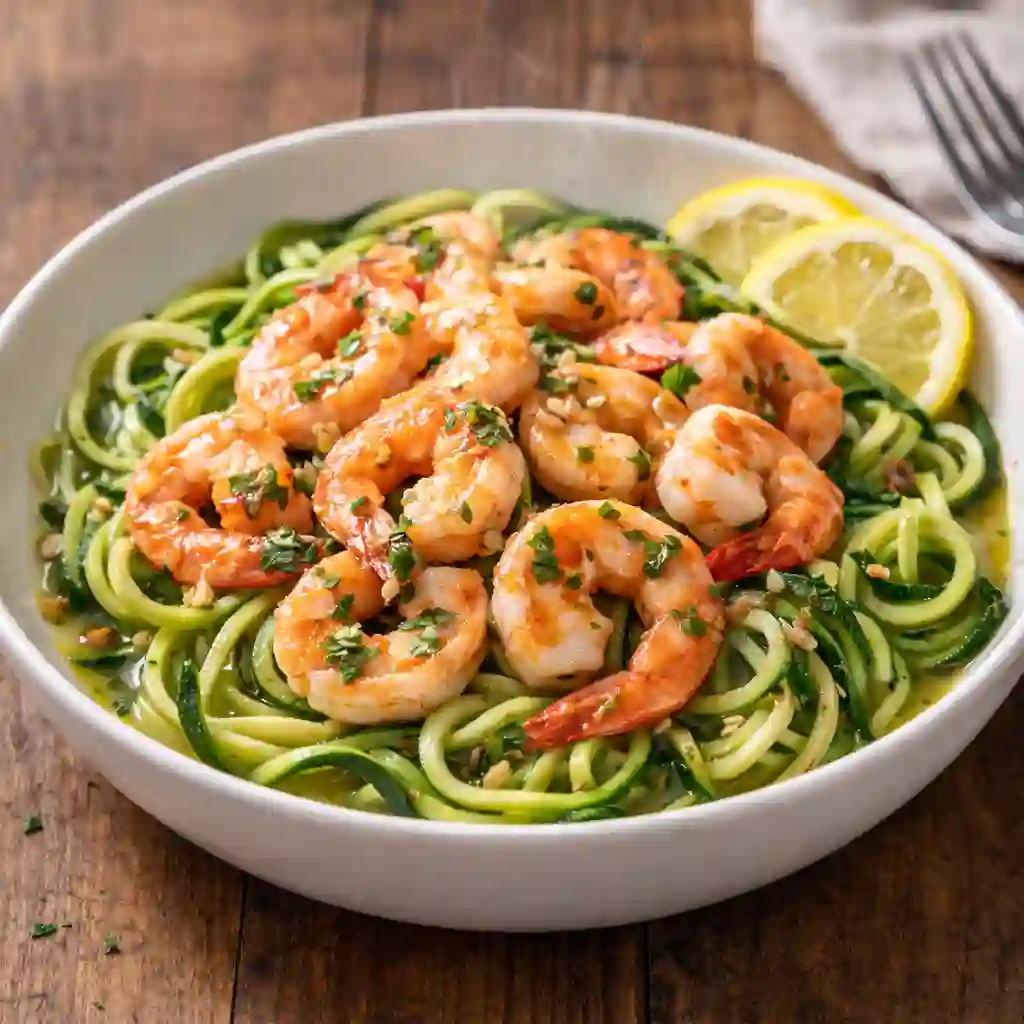 Garlic Butter Shrimp with Zucchini Noodles