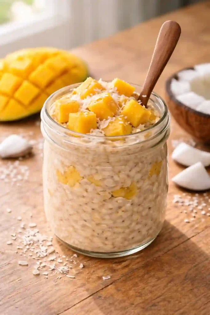 Mango Coconut Overnight Oats