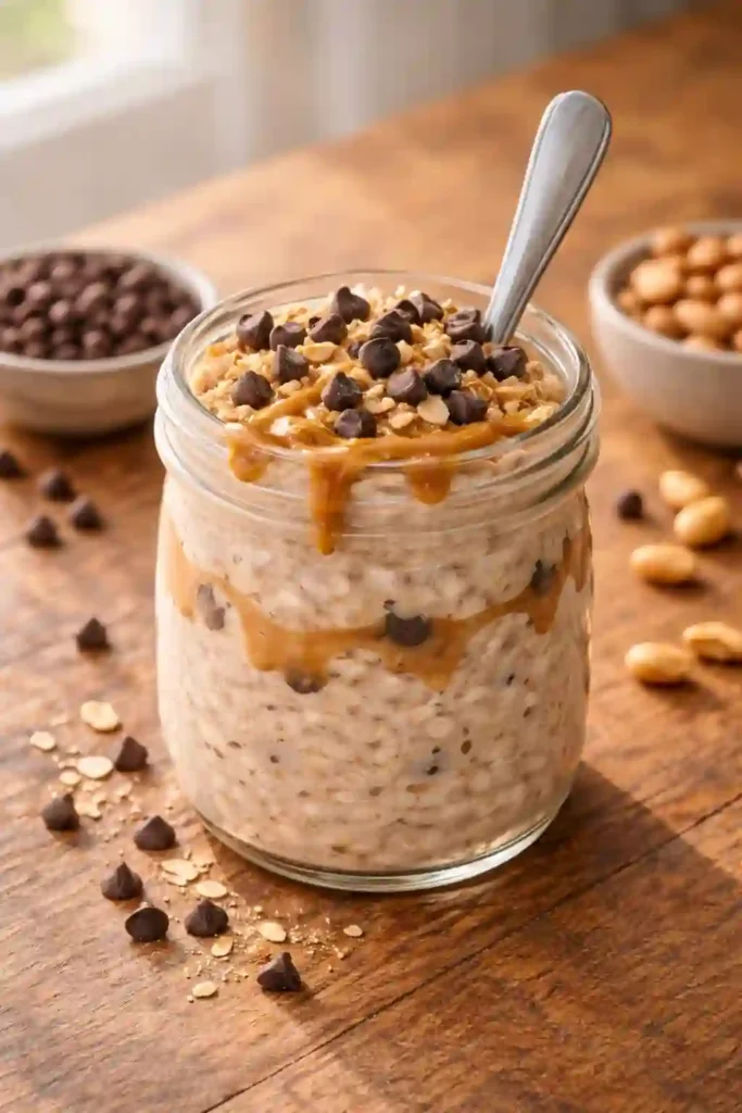 Peanut Butter Chocolate Chip Overnight Oats