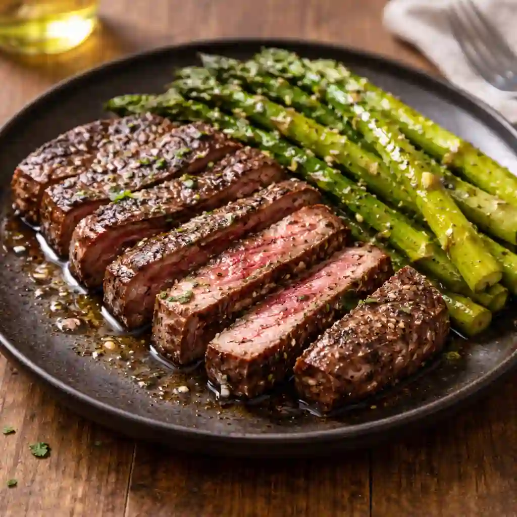 Steak with Roasted Asparagus