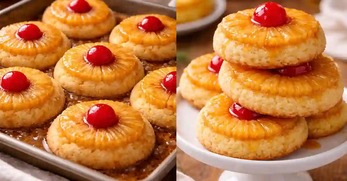 Easy Pinapple Upside Down Sugar Cookies Recipe
