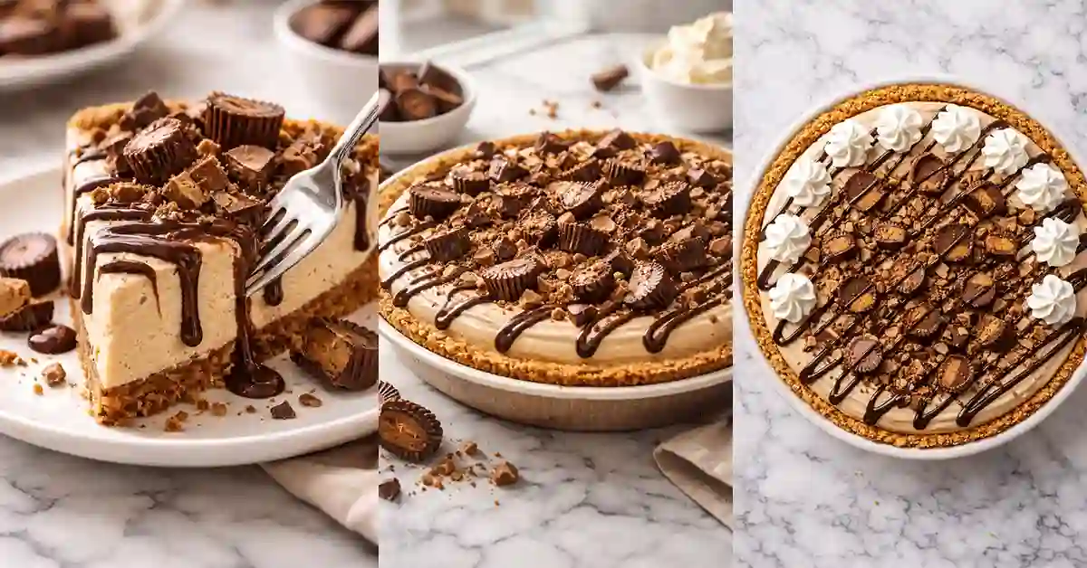 No Bake Peanut Butter Cup Pie Recipe viral