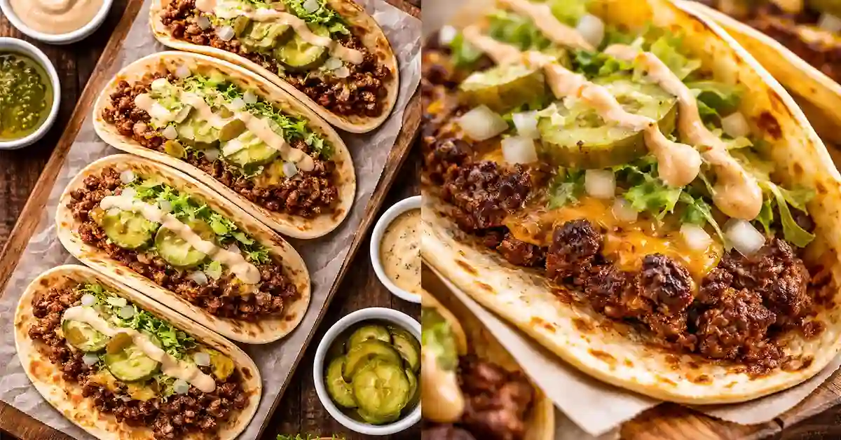 Viral Smash Burger Tacos recipe