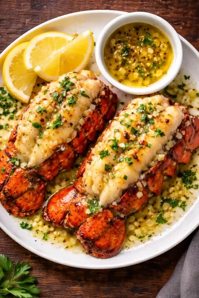 baked garlic butter lobster tail recipe