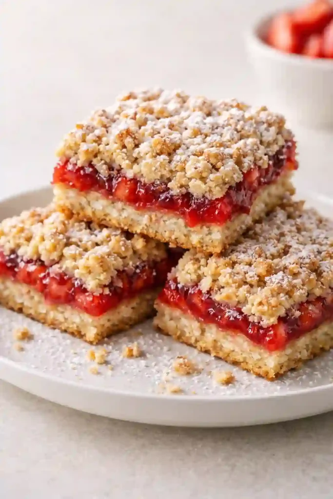 strawberry oat crumble bars recipe