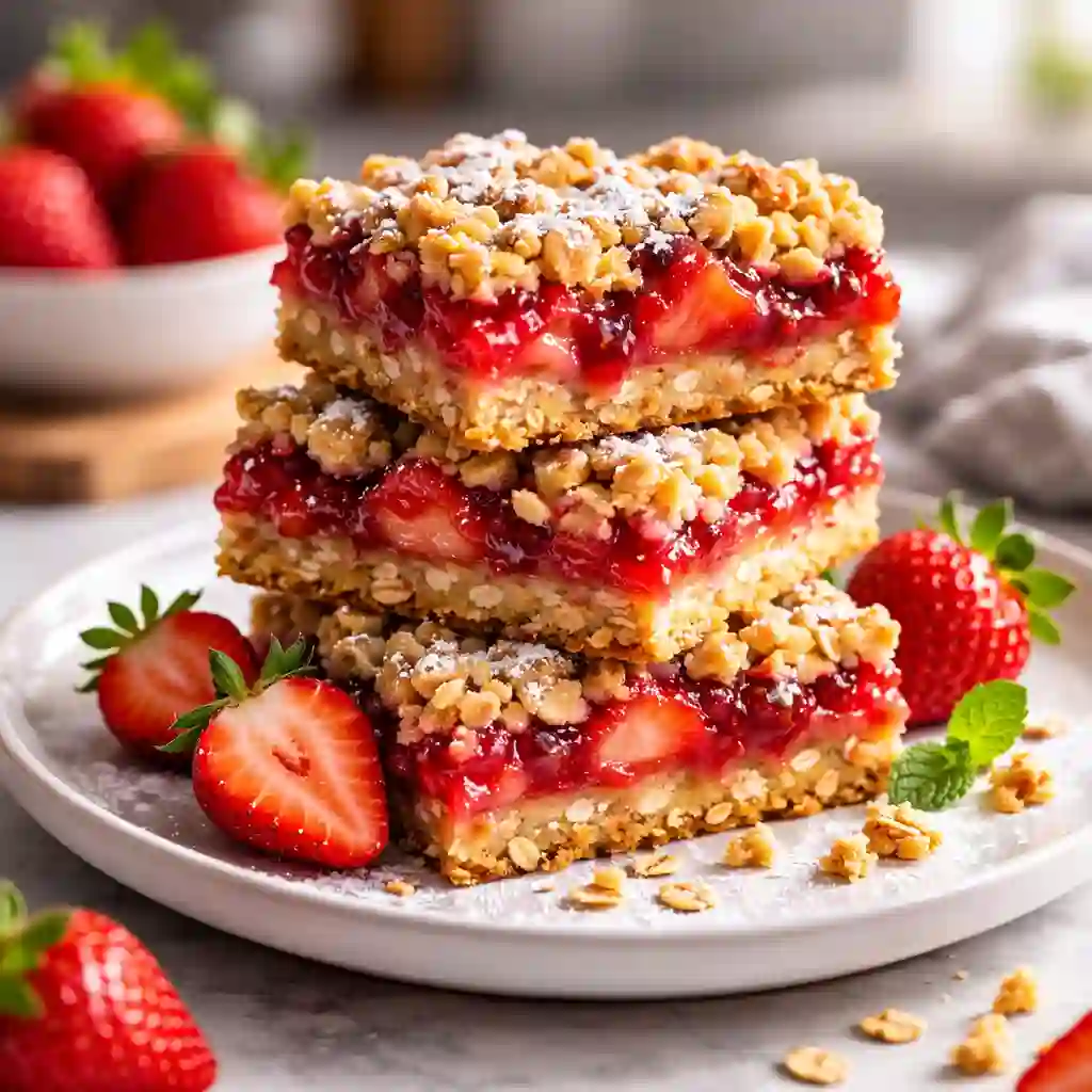 strawberry oatmeal crumble bars recipe