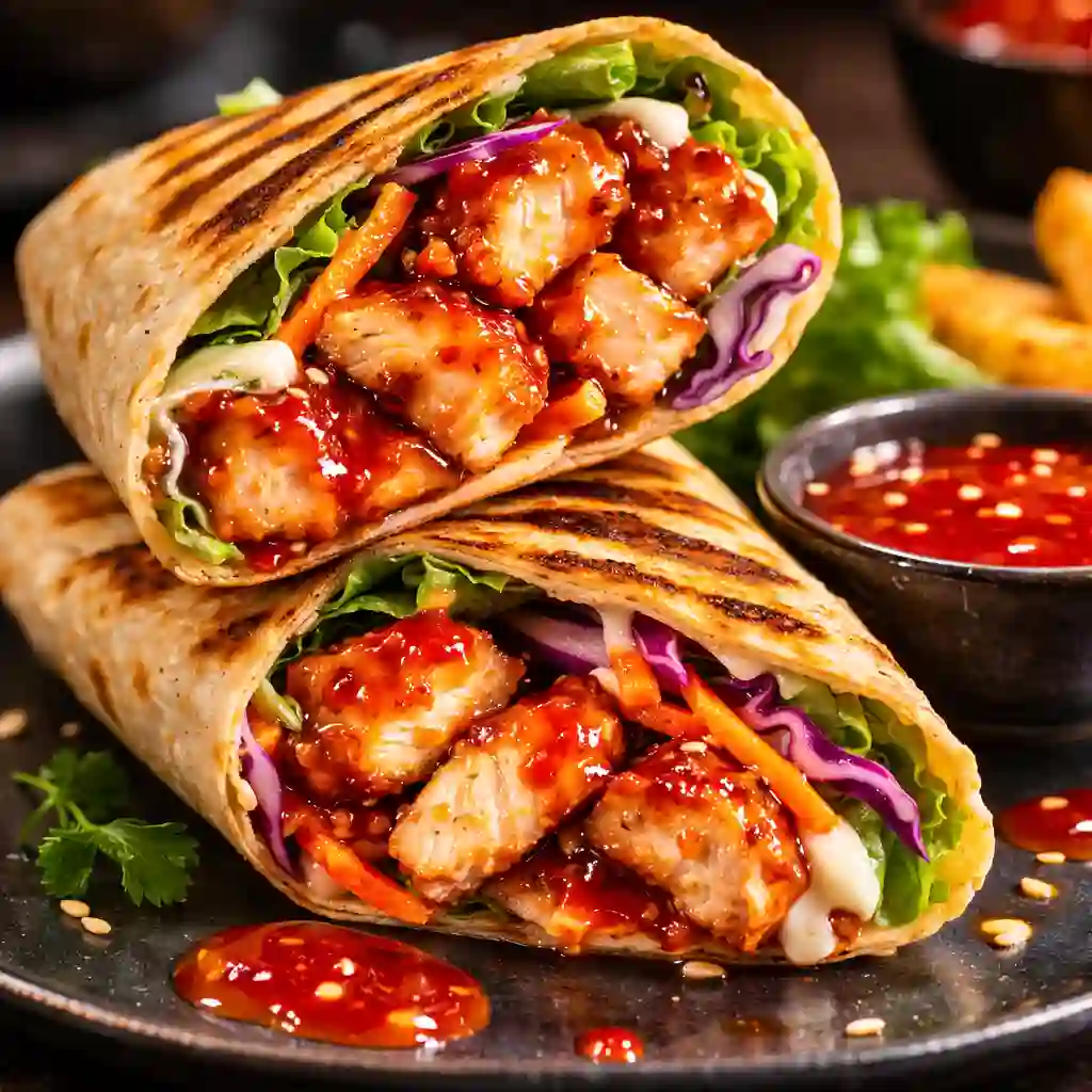 sweet chili chicken wraps recipe easy