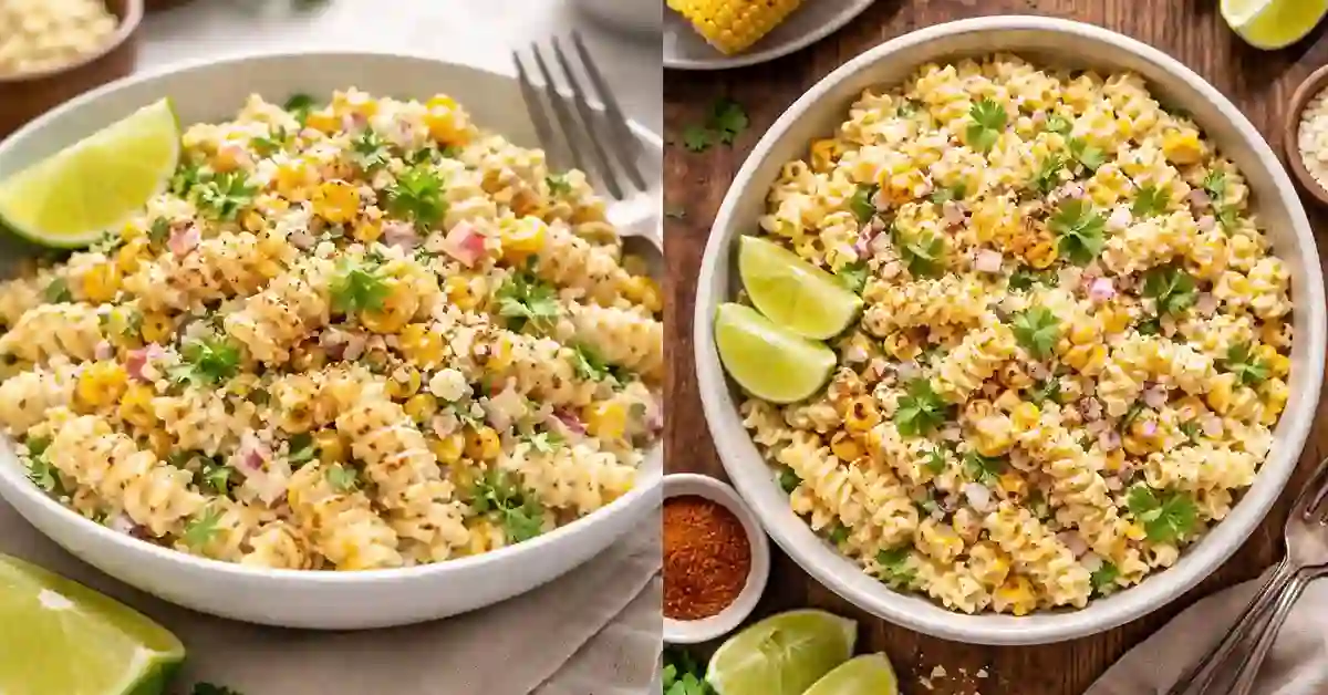 Healthy Street Corn Pasta Salad recipe