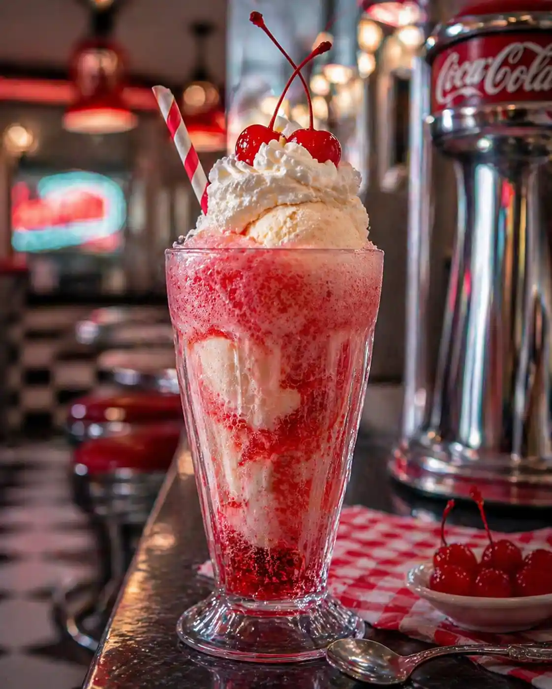 Homemade Shirley Temple Ice Cream Float Recipe