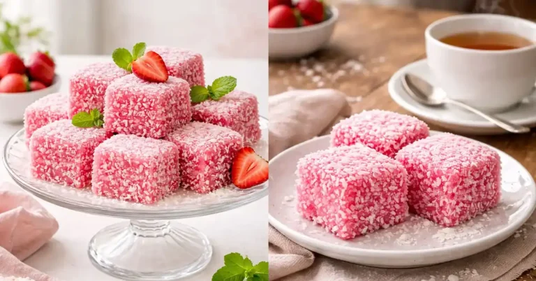 Australian Pink Jelly Coconut Cakes Recipe Homemade