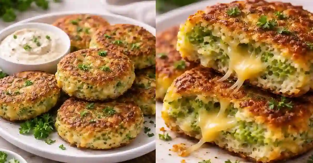 Viral Broccoli Cheese Patties recipe