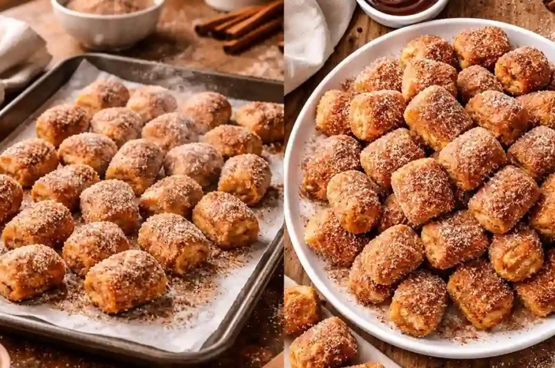 Cinnamon Sugar Baked Churro Bites Recipe Easy Dessert