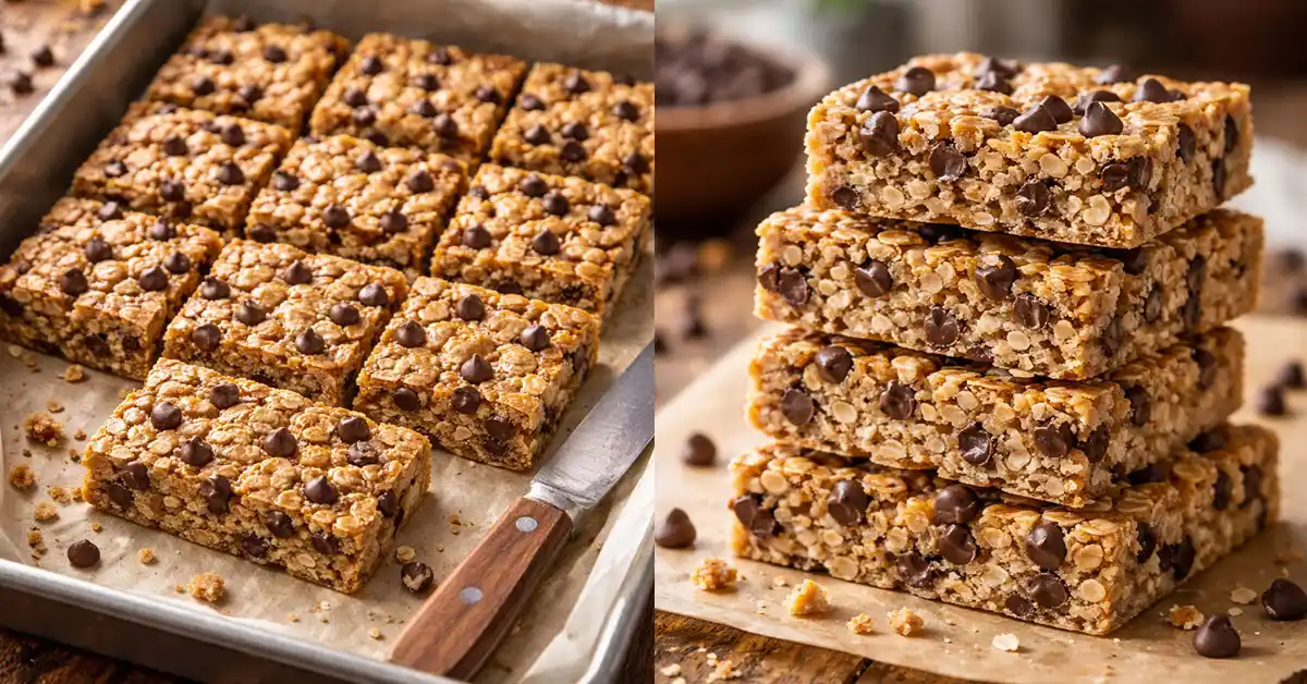 Viral Homemade Granola Bars with chocolate chips