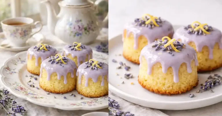 Mini Lemon Cakes With Lavender Glaze Recipe Treat