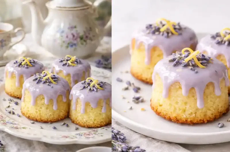 Mini Lemon Cakes With Lavender Glaze Recipe Treat