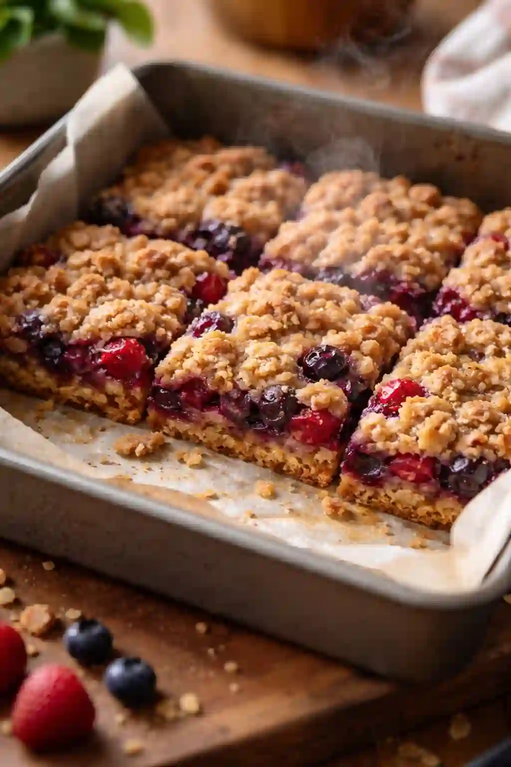 berry oat bars